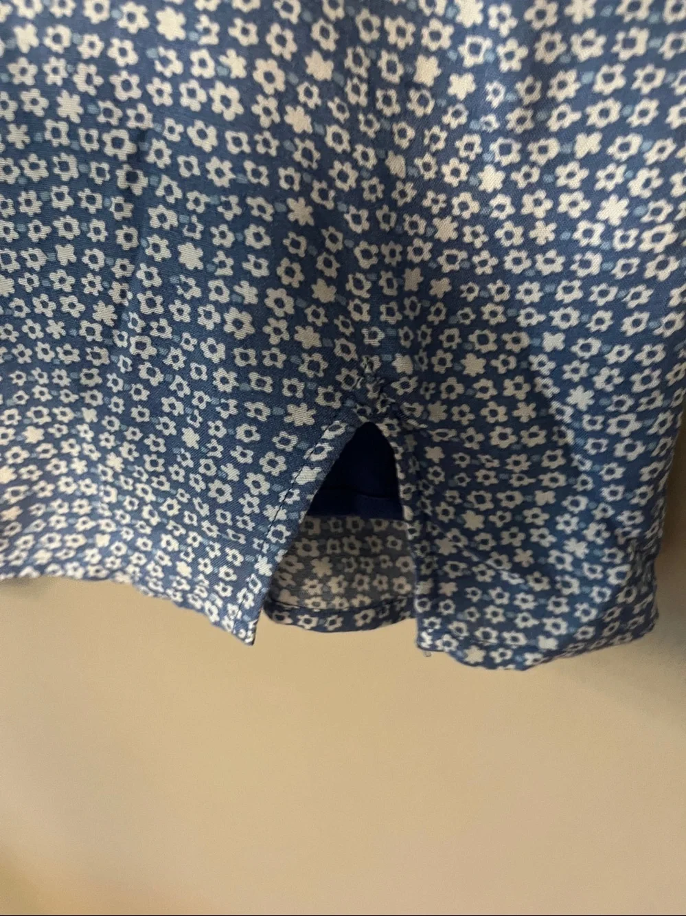 New! Abercrombie Kids Blue Floral Dress w/‎ Hand Pockets Size 13/14 NWT